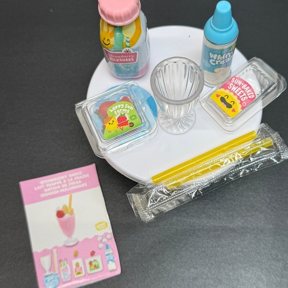 MGA Mini-Verse *Make It Mini Food *Diner Series 1* Strawberry Shake - Picture 5 of 7